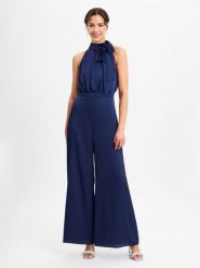 Swing Kombinezon Kobiety Sztuczne włókno niebieski, 32. Niebieskie kombinezony Swing, bez wzorów, z włókna, eleganckie, bez kołnierzyka, bez ramiączek. Za 699.95 zł.