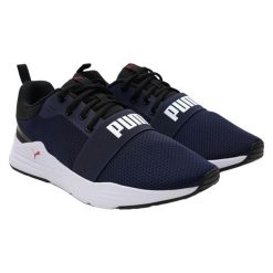 Przewodowe Buty Do Biegania Dla Dorosłych Unisex. Niebieskie buty do biegania Puma, bez wzorów, bez zapięcia, do biegania. Za 286.99 zł.