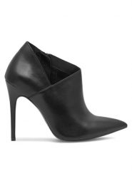 Badura Botki MURCJA-110475 Czarny. Czarne botki Badura, bez wzorów, ze skóry, bez obcasa, na szpilce, bez zapięcia. Za 215.99 zł.
