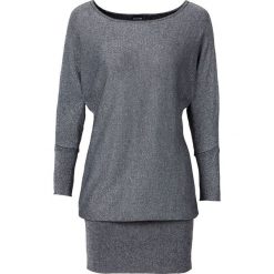 Sweter z lureksową nitką bonprix srebrny. Szare swetry bonprix, eleganckie. Za 99.99 zł.