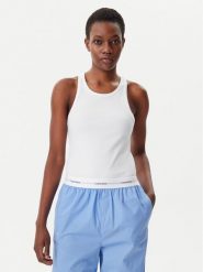 Calvin Klein Underwear Top LV00QS7492 Biały Slim Fit. Białe topy Calvin Klein Underwear, xl, bez wzorów, z bawełny, bez kołnierzyka, bez ramiączek. Za 99.99 zł.