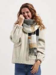 TRAVELIN' Szal w kolorze czarno-beżowo-kremowym rozmiar: onesize. Brązowe szaliki i kominy Travelin', bez wzorów, ze skóry. Za 173.99 zł.