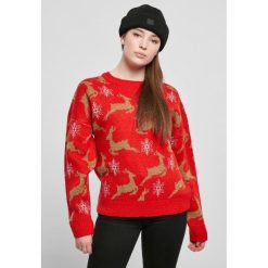 Bluza damska Urban Classics oversized christmaser. Czerwone bluzy Urban Classics, na zimę, bez wzorów, bez ramiączek, bez kaptura. Za 170.95 zł.