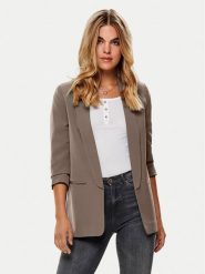 ONLY Marynarka Elly 15197451 Brązowy Regular Fit. Brązowe marynarki i żakiety ONLY, bez wzorów, z syntetyku, bez ramiączek. Za 219.99 zł.
