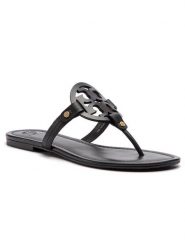 Tory Burch Japonki Miller 11744 Czarny. Czarne japonki Tory Burch, bez wzorów, ze skóry. Za 899.99 zł.