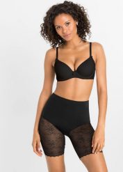 Reformy shape, średni stopień modelowania sylwetki. Czarne bielizna modelująca bonprix, bez wzorów, z koronki. Za 92.99 zł.