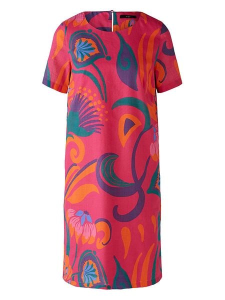 Oui Sukienka w kolorze różowym rozmiar: 34. Różowe sukienki Oui, na co dzień, bez wzorów, z bawełny, bez kołnierzyka, bez ramiączek, midi, proste. Za 173.99 zł.