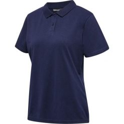 Damska elastyczna koszulka polo Hummel Red. Niebieskie t-shirty sportowe Hummel, xs, bez wzorów, z tkaniny, bez ramiączek, na golfa. Za 174.50 zł.