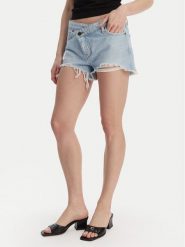 Guess Jeans Szorty jeansowe W6GDZ8 D6364 Niebieski Regular Fit. Niebieskie szorty Guess Jeans, z aplikacjami, z bawełny. Za 349.99 zł.