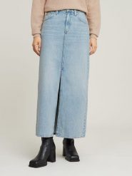 G-Star Spódnica dżinsowa w kolorze błękitnym rozmiar: W32. Niebieskie spódnice G-Star, na co dzień, z aplikacjami, z bawełny, klasyczne, maxi, proste. Za 195.99 zł.