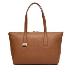 Torebka Furla. Brązowe shopper bag Furla, bez wzorów, bez dodatków. Za 1,529.00 zł.