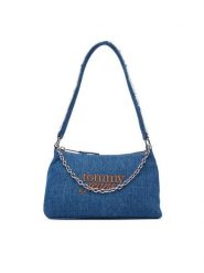 Tommy Jeans Torebka Tjw Cool Denim Shoulder Bag AW0AW18575 Niebieski. Niebieskie torebki klasyczne Tommy Jeans, bez wzorów, z denimu, bez dodatków. Za 489.99 zł.