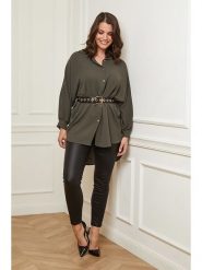Curvy Lady Koszula w kolorze khaki rozmiar: 44/46. Brązowe koszule Curvy Lady, bez wzorów, klasyczne, bez kołnierzyka, bez ramiączek. Za 121.99 zł.