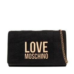Torebka LOVE MOSCHINO. Czarne kopertówki Love Moschino, bez wzorów, wizytowe, bez dodatków. Za 599.99 zł.