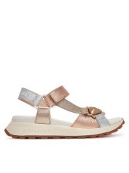 Hispanitas Sandały Maui CHV253896 Srebrny. Szare sandały Hispanitas, bez wzorów, ze skóry, bez obcasa, na płaskiej podeszwie, bez zapięcia. Za 569.00 zł.