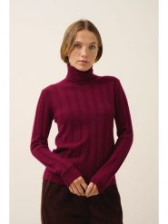 Just Cashmere Kaszmirowy golf "Serelith" w kolorze bordowym rozmiar: M. Czerwone swetry Just Cashmere, m, bez wzorów, z kaszmiru, bez ramiączek. Za 307.46 zł.