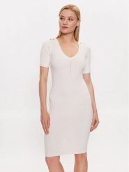 Marciano Guess Sukienka dzianinowa 3YGK01 5613Z Biały Bodycon Fit. Białe sukienki Marciano Guess, xs, z aplikacjami, z dzianiny, bez kołnierzyka, bez ramiączek, bodycon. Za 849.99 zł.