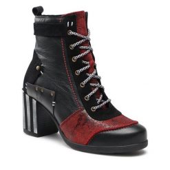 Botki Maciejka. Czarne botki Maciejka, bez wzorów, bez obcasa, na słupku, bez zapięcia. Za 419.99 zł.