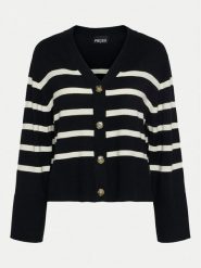 Pieces Kardigan Sia 17150971 Czarny Loose Fit. Czarne swetry Pieces, xs, bez wzorów, z syntetyku, bez ramiączek. Za 89.99 zł.