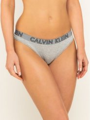 Calvin Klein Underwear Stringi Ultimate 000QD3636E Szary. Szare stringi Calvin Klein Underwear, bez wzorów, z bawełny. Za 49.99 zł.