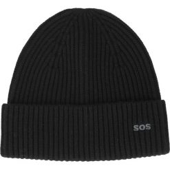Wełniana czapka SOS Girdwood. Czarne czapki zimowe SOS, bez wzorów, z wełny, sportowe. Za 243.00 zł.