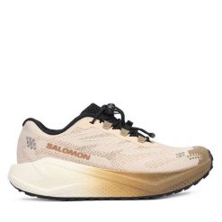 Buty do biegania Salomon. Brązowe buty do biegania Salomon, bez wzorów, bez zapięcia, do biegania. Za 599.99 zł.