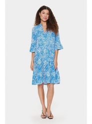 SAINT TROPEZ Sukienka w kolorze niebieskim rozmiar: XXL. Niebieskie sukienki Saint Tropez, xxl, bez wzorów, z wiskozy, bez kołnierzyka, bez ramiączek, midi, rozkloszowane. Za 104.99 zł.