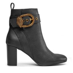 Botki Kurt Geiger. Czarne botki Kurt Geiger, bez wzorów, bez obcasa, na słupku, bez zapięcia. Za 659.99 zł.