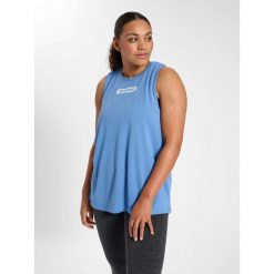 Damski tank top Hummel Curvy Plus. Niebieskie topy Hummel, xl, bez wzorów, z materiału, sportowe, bez kołnierzyka, bez ramiączek. Za 144.00 zł.