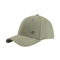 Czapka z daszkiem 4F. Zielone czapki z daszkiem 4f, bez wzorów, z bawełny, klasyczne. Za 53.99 zł.
