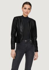 Kurtka Kobieta ONLY Onlsaramy Faux Leather Cc Otw. Czarne kurtki ONLY, na jesień, m, bez wzorów, z materiału, eleganckie, bez kaptura. Za 276.95 zł.