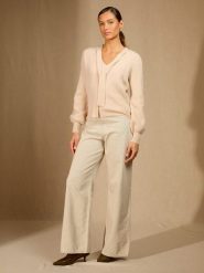 Perfect Cashmere Kaszmirowy sweter "Noty" w kolorze kremowym rozmiar: M. Brązowe swetry Perfect Cashmere, m, bez wzorów, z kaszmiru, bez ramiączek. Za 413.99 zł.