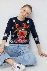Vero Moda sweter damski kolor granatowy lekki. Niebieskie swetry Vero Moda, m, bez wzorów, z dzianiny, bez ramiączek. W wyprzedaży za 82.99 zł.