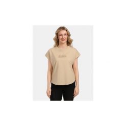 Damska bawełniany t-shirt Kilpi NELLIM-W. Brązowe t-shirty Kilpi, bez wzorów, z bawełny, casualowe, bez kołnierzyka, bez ramiączek. Za 138.03 zł.