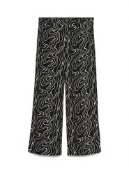 Vero Moda Spodnie w kolorze czarno-białym rozmiar: M. Czarne spodnie materiałowe Vero Moda, bez wzorów, z materiału, z podwyższonym stanem. Za 66.47 zł.