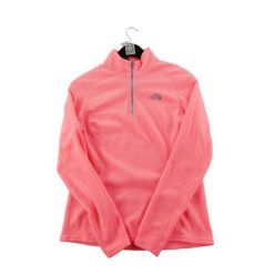 Second life - Bluza polarowa damska TKA Glacier ¼ Zip - Jak nowy. Czerwone bluzy bez kaptura The North Face, l, bez wzorów, z materiału, bez kaptura, trekkingowe. Za 164.76 zł.