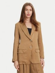 Marella Marynarka Selz 2513041085 Beżowy Regular Fit. Brązowe marynarki i żakiety Marella, bez wzorów, z acetatu, bez ramiączek. Za 1,349.00 zł.