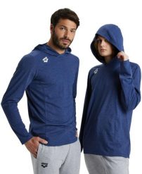 Bluza Arena Team Long Sleeve T-Shirt Panel z kapturem. Niebieskie bluzy Arena, xl, bez wzorów, z bawełny, bez ramiączek, z kapturem. Za 213.50 zł.
