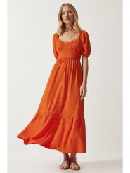 Hapiness Istanbul Sukienka w kolorze pomarańczowym rozmiar: 36. Pomarańczowe sukienki Hapiness Istanbul, bez wzorów, bez kołnierzyka, bez ramiączek, maxi. Za 101.47 zł.