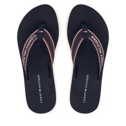 Japonki Tommy Hilfiger. Niebieskie japonki Tommy Hilfiger, bez wzorów. Za 189.99 zł.
