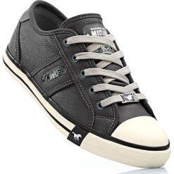 Sneakersy Mustang bonprix antracytowy. Szare buty sportowe lifestyle bonprix, bez wzorów, z materiału, sportowe, bez zapięcia. Za 179.99 zł.