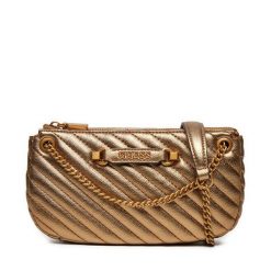 Torebka Guess. Żółte kopertówki Guess, z aplikacjami, bez dodatków. Za 259.99 zł.