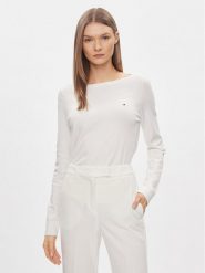 Tommy Hilfiger Sweter WW0WW42050 Biały Regular Fit. Białe swetry Tommy Hilfiger, xs, bez wzorów, z syntetyku, bez ramiączek. Za 269.99 zł.