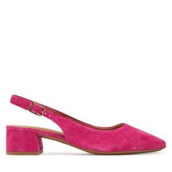 Sandały Tamaris. Czerwone sandały Tamaris, bez wzorów, bez obcasa, na słupku, bez zapięcia. Za 399.99 zł.