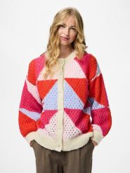 Pieces Kardigan w kolorze beżowo-różowym rozmiar: S. Brązowe swetry Pieces, s, bez wzorów, bez ramiączek. Za 162.87 zł.