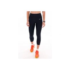 Damskie legginsy 3/4 Mizuno Impulse Core. Czarne legginsy Mizuno, bez wzorów, z materiału, eleganckie. Za 129.99 zł.