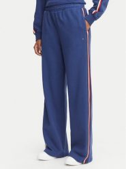 Tommy Hilfiger Spodnie dresowe UW0UW06628 Niebieski Wide Leg. Niebieskie spodnie dresowe Tommy Hilfiger, bez wzorów, z bawełny. Za 329.99 zł.