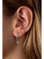 Lodie Silver Srebrne kolczyki-wkrętki z kamieniami ozdobnymi rozmiar: onesize. Szare kolczyki Lodie Silver, srebrne. Za 39.99 zł.