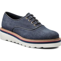 Oxfordy TOMMY HILFIGER - Sporty Denim Lace up FW0FW02728 Denim 404. Niebieskie półbuty wsuwane Tommy Hilfiger, bez wzorów, z denimu, sportowe, bez obcasa, na płaskiej podeszwie. W wyprzedaży za 339.00 zł.