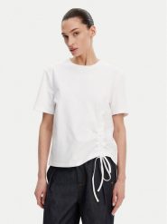 French Connection T-Shirt 76QZA Biały Relaxed Fit. Białe t-shirty French Connection, l, bez wzorów, z bawełny, bez kołnierzyka, bez ramiączek. Za 109.99 zł.